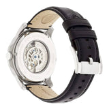 Fossil Grant Skeleton White Dial Black Leather Strap Watch for Men - ME3053 Authentic Buy Shop Now