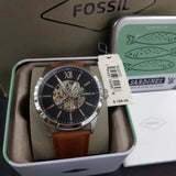 Fossil Flynn Automatic Black Dial Brown Leather Strap Watch for Men - BQ2270 Authentic Buy Shop Now