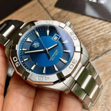 Tag Heuer Aquaracer Quartz Blue Dial Silver Steel Strap Watch for Men - WAY1112.BA0928 Authentic Buy Shop Now