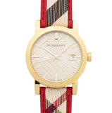 Burberry The City Champagne Dial Leather Strap Watch for Women - BU9139 Authentic Buy Shop Now