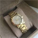 Burberry The City Gold Dial Gold Steel Strap Watch for Women - BU9234 Authentic Buy Shop Now