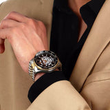 Maserati SFIDA Automatic Skeleton Black Dial Two Tone Steel Strap Watch For Men - R8823140010 Authentic Buy Shop Now