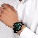 Maserati Traguardo Chronograph Green Dial Black Silicone Strap Watch For Men - R8871612043 Authentic Buy Shop Now