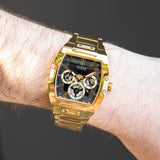 Guess Phoenix Multi Function Black Dial Gold Steel Strap Watch for Men - GW0456G1 Authentic Buy Shop Now