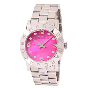 Marc Jacobs Amy Pink Dial Silver Steel Strap Watch for Women - MBM8623 Authentic Buy Shop Now