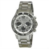 Marc Jacobs Marc Chronograph Silver Dial Silver Steel Strap Watch for Men - MBM3155 Authentic Buy Shop Now
