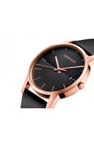 Calvin Klein City Quartz Black Dial Black Leather Strap Watch for Men - K2G2G6CZ Authentic Buy Shop Now