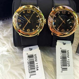 Marc Jacobs Amy Black Dial Black Leather Strap Watch for Women - MBM1225 Authentic Buy Shop Now