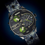 Diesel Big Daddy Chronograph Black Dial Black Leather Strap Watch For Men - DZ7311 Authentic Buy Shop Now