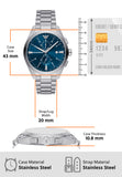 Emporio Armani Claudio Chronograph Blue Dial Silver Steel Strap Watch For Men - AR11541 Authentic Buy Shop Now