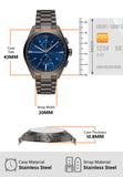 Emporio Armani Chronograph Quartz Blue Dial Grey Steel Strap Watch For Men - AR11481 Authentic Buy Shop Now