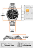 Emporio Armani Paolo Chronograph Black Dial Silver Steel Strap Watch For Men - AR11602 Authentic Buy Shop Now