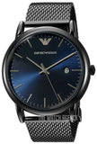 Emporio Armani Luigi Quartz Blue Dial Grey Mesh Bracelet Watch For Men - AR11053 Authentic Buy Shop Now