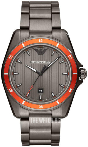 Emporio Armani Sigma Quartz Grey Dial Grey Steel Strap Watch For Men - AR11178 Authentic Buy Shop Now