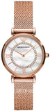 Emporio Armani Gianni T Bar Mother of Pearl Dial Rose Gold Mesh Bracelet Watch For Women - AR11320 Authentic Buy Shop Now
