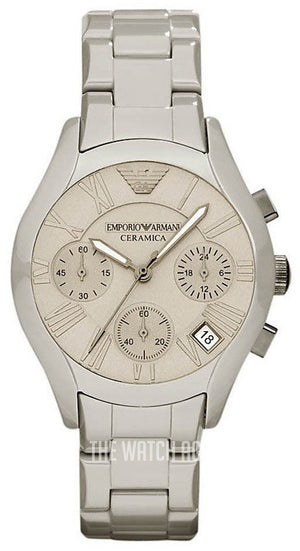 Emporio Armani Valente Chronograph Grey Dial Grey Steel Strap Watch For Men - AR1460 Authentic Buy Shop Now