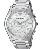 Emporio Armani Velente Chronograph Quartz Silver Dial Silver Steel Strap Watch For Men - AR1702 Authentic Buy Shop Now