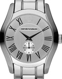Emporio Armani Classic Quartz Silver Dial Silver Steel Strap Watch For Men - AR0647 Authentic Buy Shop Now