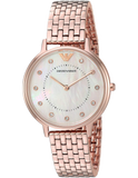 Emporio Armani Dress Quartz Rose Gold Dial Rose Gold Steel Strap Watch For Women - AR11062 Authentic Buy Shop Now