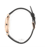 Emporio Armani Gianni T Bar Black Mother of Pearl Dial Black Leather Strap Watch For Women - AR11060 Authentic Buy Shop Now
