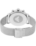 Emporio Armani Chronograph Black Dial Silver Mesh Bracelet Watch For Men - AR11104 Authentic Buy Shop Now