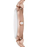 Emporio Armani Gianni T-Bar Analog Mother of Pearl Dial Blue Leather Strap Watch For Women - AR11468 Authentic Buy Shop Now