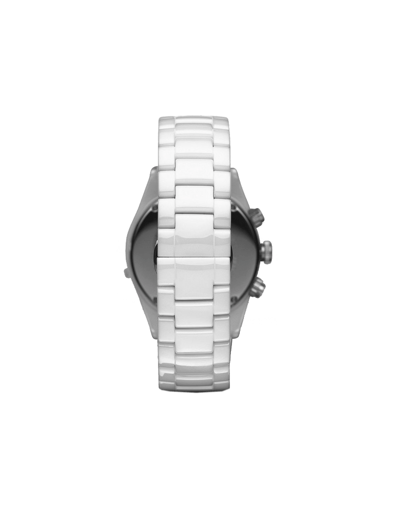 Emporio Armani Ceramic Chronograph White Dial White Ceramic Strap Watch For Men - AR1424 Authentic Buy Shop Now