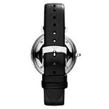 Emporio Armani Retro Analog Quartz Silver Dial Black Leather Strap Watch For Men - AR1674 Authentic Buy Shop Now