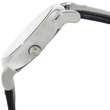 Emporio Armani Retro Analog Quartz Silver Dial Black Leather Strap Watch For Men - AR1674 Authentic Buy Shop Now