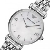 Emporio Armani Classic Quartz Mother of Pearl Dial Silver Steel Strap Watch For Women - AR1602 Authentic Buy Shop Now