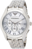 Emporio Armani Velente Chronograph Quartz Silver Dial Silver Steel Strap Watch For Men - AR1702 Authentic Buy Shop Now