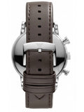 Emporio Armani Classic Chronograph Brown Dial Brown Leather Strap Watch For Men - AR1734 Authentic Buy Shop Now