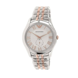 Emporio Armani Classic Quartz Silver Dial Two Tone Steel Strap Watch For Men - AR1824 Authentic Buy Shop Now