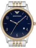Emporio Armani Classic Quartz Blue Dial Two Tone Steel Strap Watch For Men - AR1868 Authentic Buy Shop Now