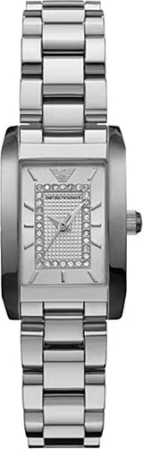 Emporio Armani Classic Diamonds Silver Dial Silver Steel Strap Watch For Women - AR3170 Authentic Buy Shop Now