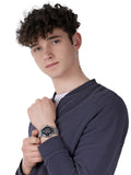 Emporio Armani Aviator Multifunction Blue Dial Silver Mesh Bracelet Watch For Men - AR60024 Authentic Buy Shop Now