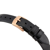 Emporio Armani Aurora Mother Of Pearl Black Dial Black Leather Strap Watch For Women - AR11056 Authentic Buy Shop Now