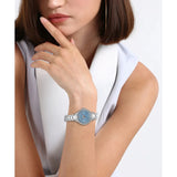 Emporio Armani Cleo Sunray Blue Dial Silver Steel Strap Watch for Women - AR11585 Authentic Buy Shop Now