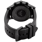 Emporio Armani Chronograph Quartz Silver Dial Black Rubber Strap Watch For Men - AR11048 Authentic Buy Shop Now