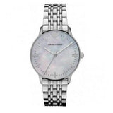 Emporio Armani Classic Quartz Mother of Pearl Dial Silver Steel Strap Watch For Women - AR1602 Authentic Buy Shop Now