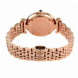 Emporio Armani Rosa Quartz Mother of Pearl Black Dial Rose Gold Steel Strap Watch For Women - AR11372 Authentic Buy Shop Now
