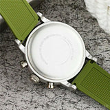 Emporio Armani Chronograph White Dial Green Rubber Strap Watch For Men - AR11022 Authentic Buy Shop Now