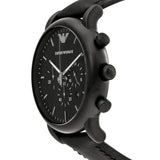 Emporio Armani Luigi Chronohraph Black Dial Black Leather Strap Watch For Men - AR1970 Authentic Buy Shop Now