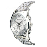 Emporio Armani Velente Chronograph Quartz Silver Dial Silver Steel Strap Watch For Men - AR1702 Authentic Buy Shop Now