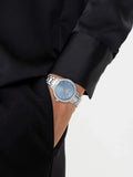 Emporio Armani Cleo Sunray Blue Dial Silver Steel Strap Watch for Women - AR11585 Authentic Buy Shop Now