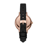 Emporio Armani Cleo Three-Hand Mother of Pearl Dial Black Leather Strap Watch For Women - AR11485 Authentic Buy Shop Now