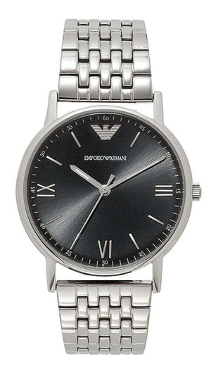 Emporio Armani Kappa Black Dial Silver Steel Strap Watch For Men - AR11152 Authentic Buy Shop Now