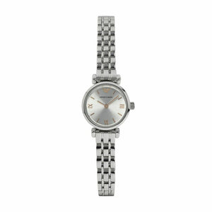 Emporio Armani Gianni T Bar Quartz Silver Dial Silver Steel Strap Watch For Women - AR1935 Authentic Buy Shop Now