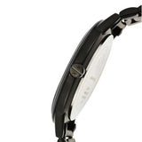 Emporio Armani Gianni T-Bar Quartz Black Mother of Pearl Dial Black Steel Strap Watch For Women - AR11268 Authentic Buy Shop Now