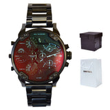 Diesel Mr Daddy 2.0 Chronograph Black Dial Black Steel Strap Watch For Men - DZ7395 Authentic Buy Shop Now